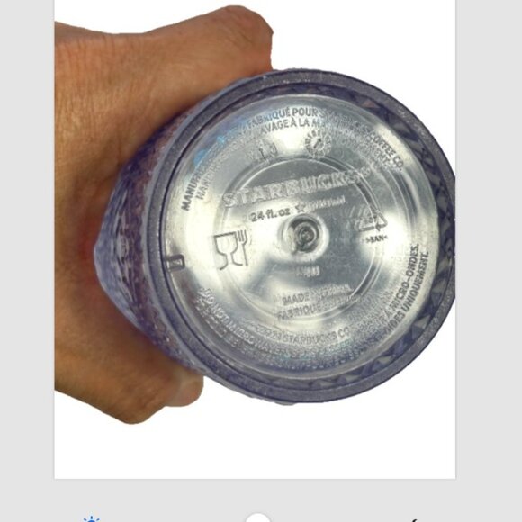 Starbucks Jeweled faceted 2022 Holiday Iridescent Tumbler 24oz drink cup Venti - Picture 4 of 8